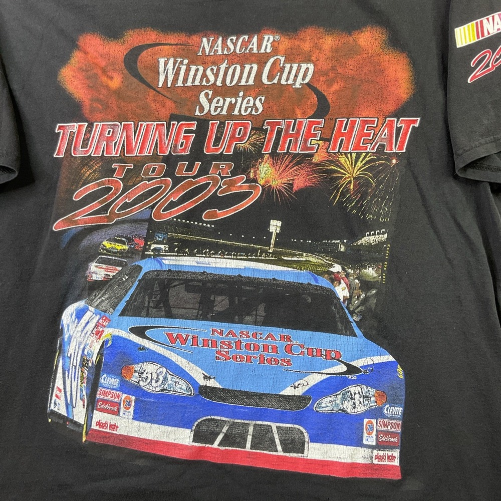 Vintage Nascar Racing Winston Cup Series T-Shirt Y2K Double Sided Graphics Sz L - Picture 7 of 7